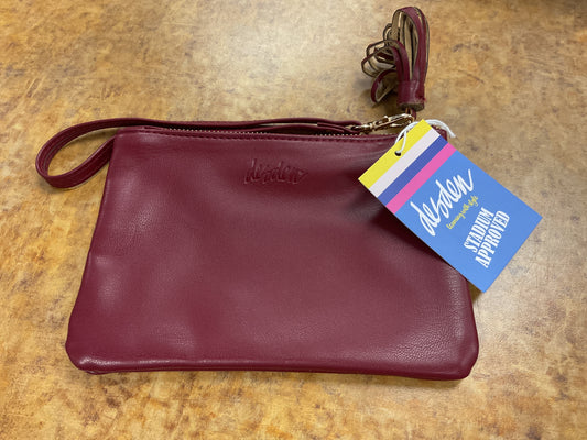 Garnet Leather Wristlet