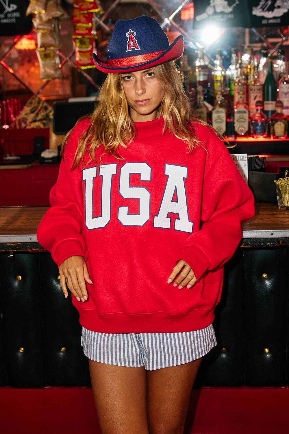USA & FLAG' Reversible MockNeck Sweatshirt