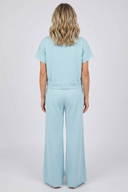 Tee & Wide Leg Pants 2pc Set