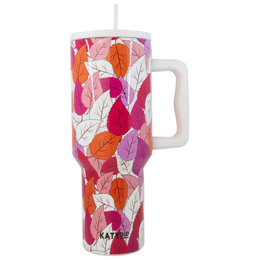Fall Leaves Tumbler with Handle