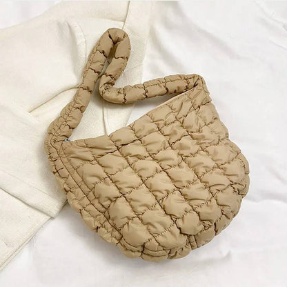 Quilted Puffer Tote Bag
