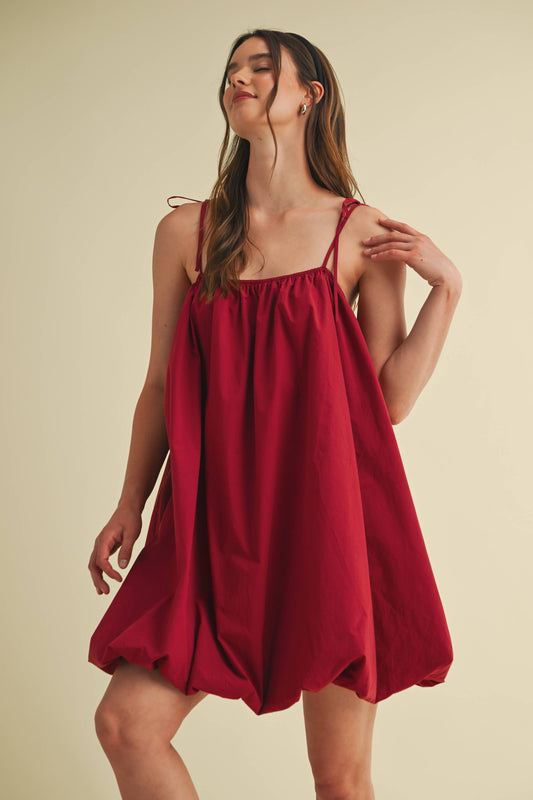 PUFF BOTTOM MINI DRESS