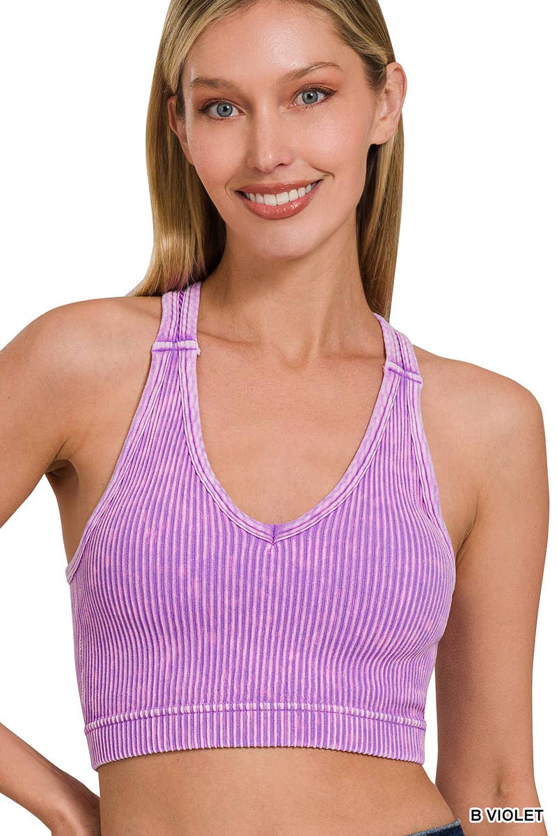 Stone Washed Racerback Tank Top
