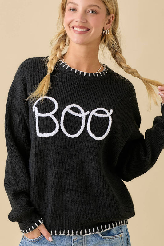 Halloween "Boo" Sweater