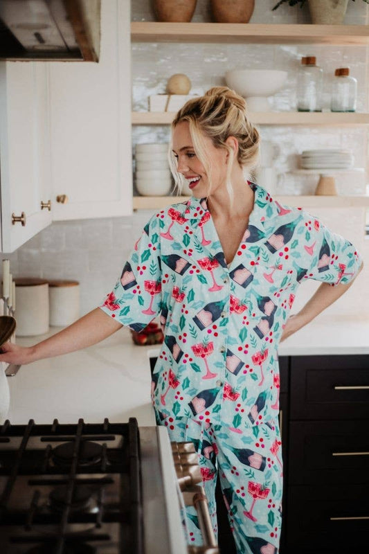 Champagne, Coupes & Holly PJs