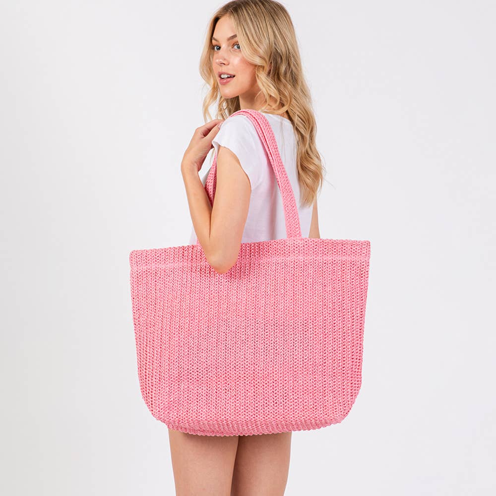 Crochet Straw Beach Bag