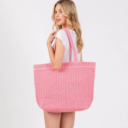 Crochet Straw Beach Bag
