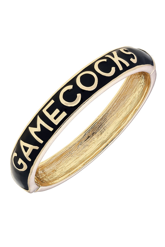 South Carolina Gamecocks Enamel Hinge Bangle Black