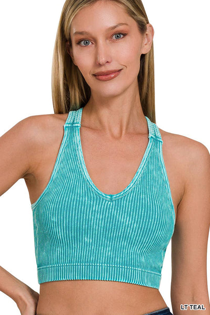 Stone Washed Racerback Tank Top