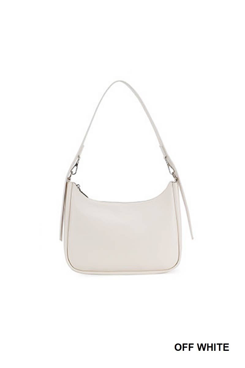 Vegan Leather Baguette Hobo Shoulder Bag
