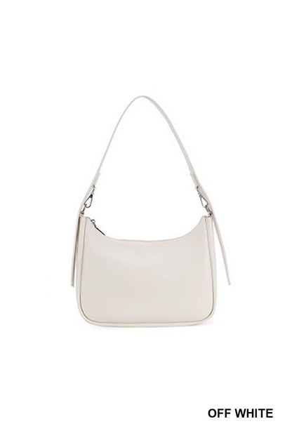 Vegan Leather Baguette Hobo Shoulder Bag