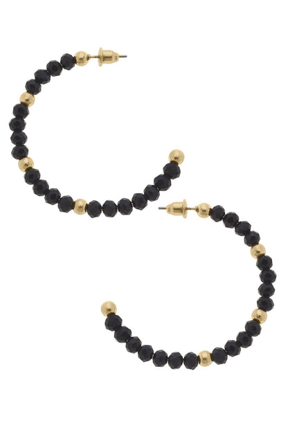 Gabbi Beaded Glass Hoop Earrings