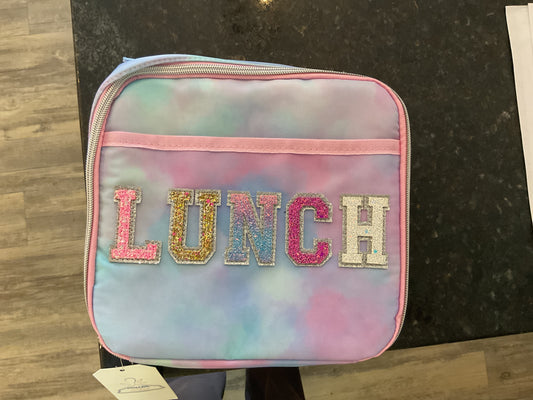 LUNCH Letters Tie-Dye Lunch Tote