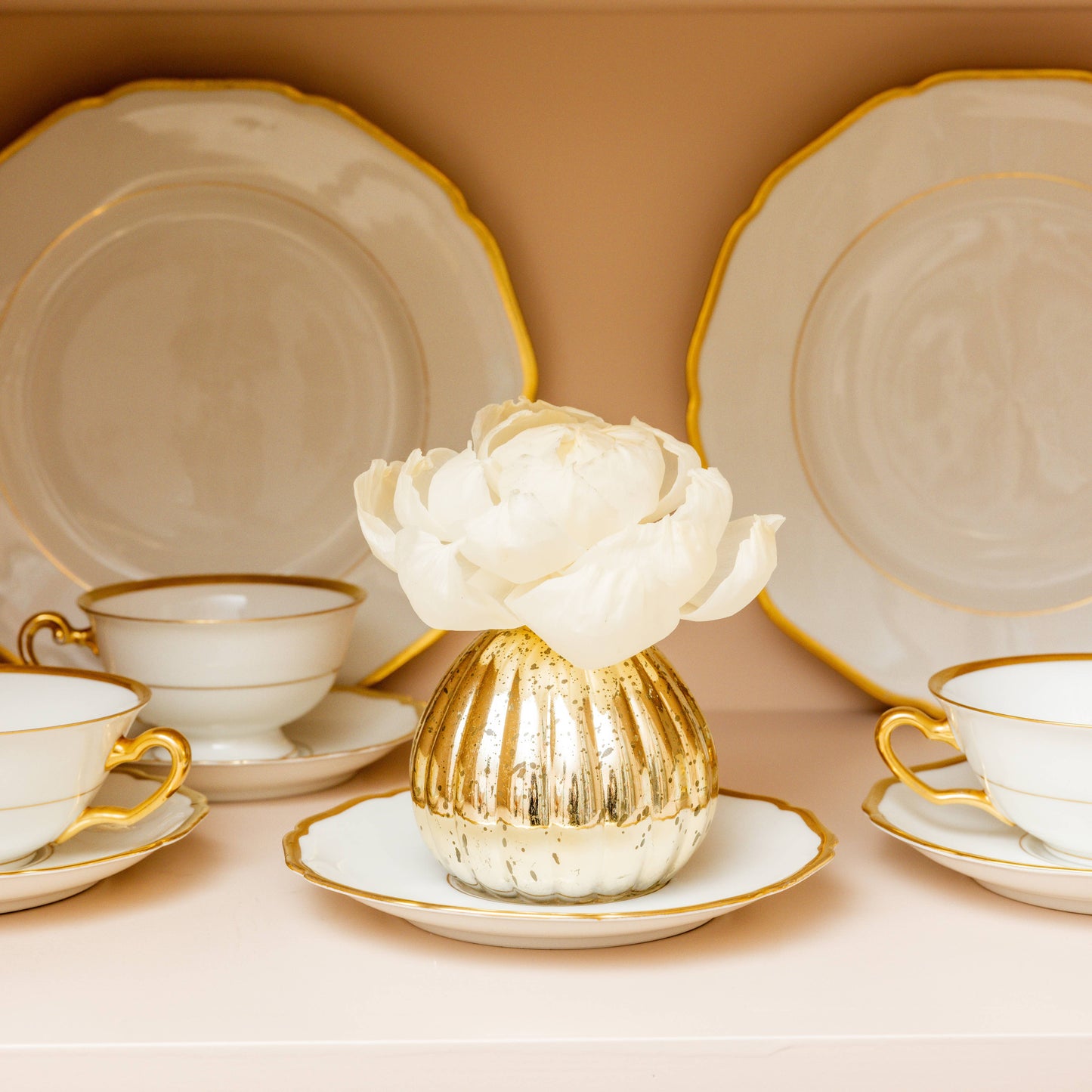 Sweet Grace Plaid Flower Diffuser | Metallic Vessel