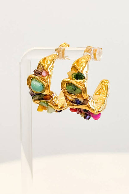 Hazel Multi-Colored Stone Earrings