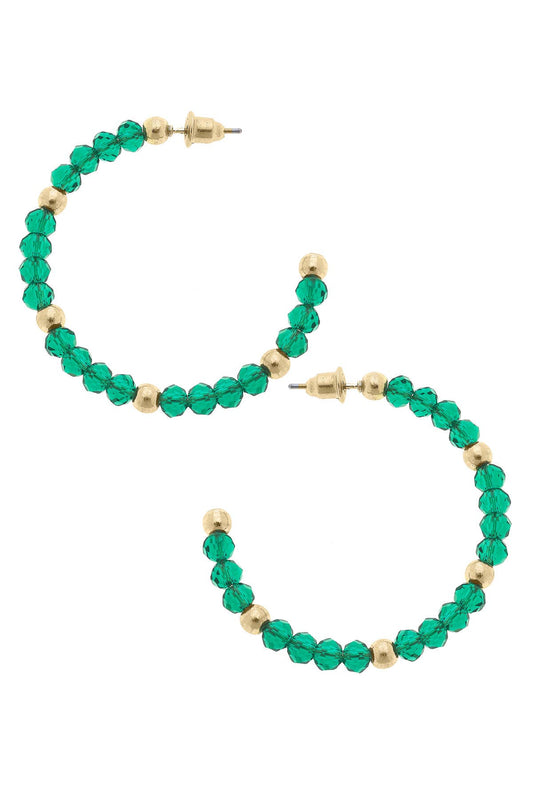 Gabbi Beaded Glass Hoop Earrings