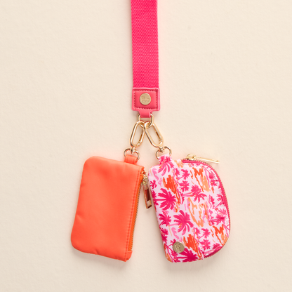 Dynamic Duo Pouch Wristlet-Paradise Palms