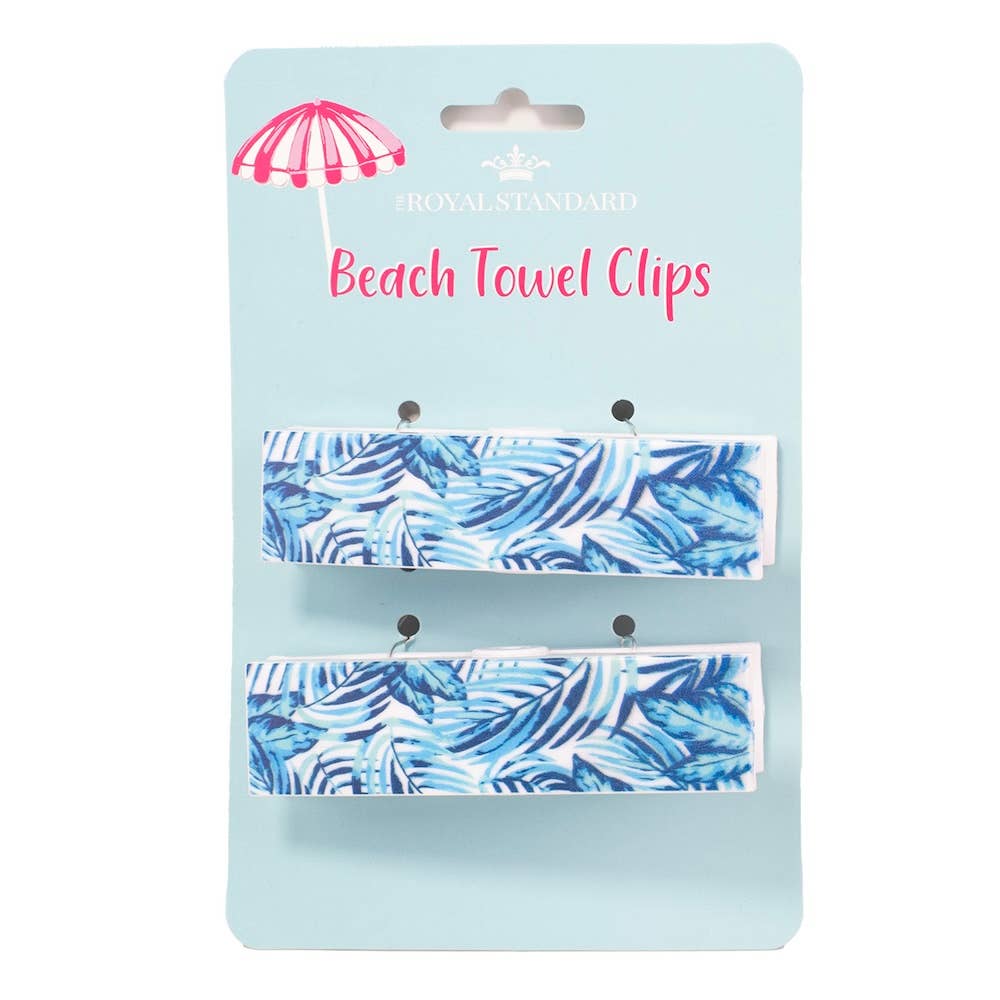 Tamarindo Beach Towel Clips   Royal/Palace Blue/Sky   1.5x4.5   Set of 2
