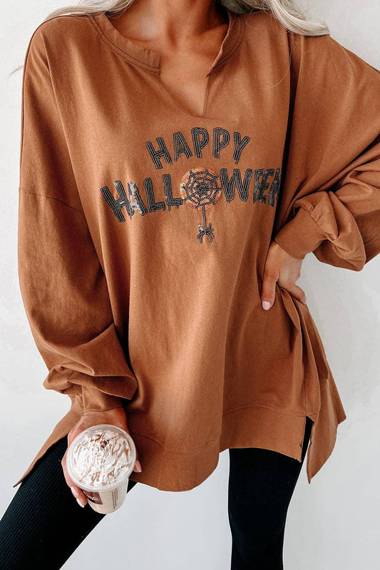 Happy Halloween Sequin Top