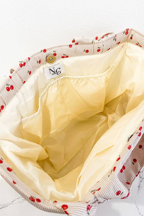 Cherry Print Tote Bag