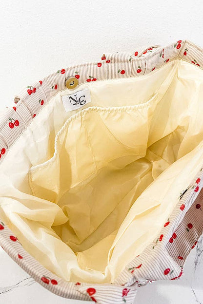 Cherry Print Tote Bag