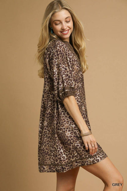 Leopard Print Mini Dress