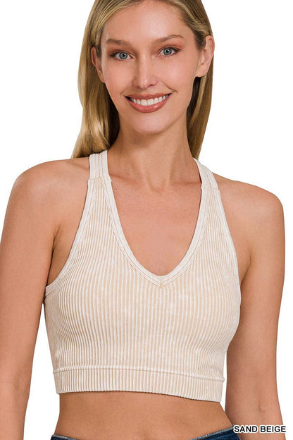 Stone Washed Racerback Tank Top