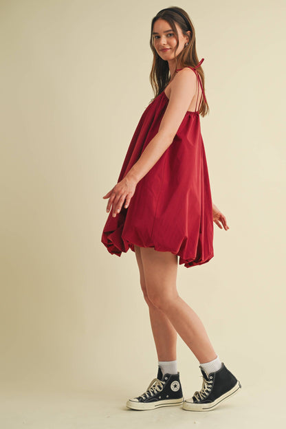 PUFF BOTTOM MINI DRESS