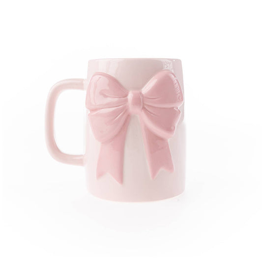 Ceramic Bow Mug Pink