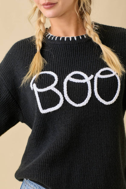 Halloween "Boo" Sweater