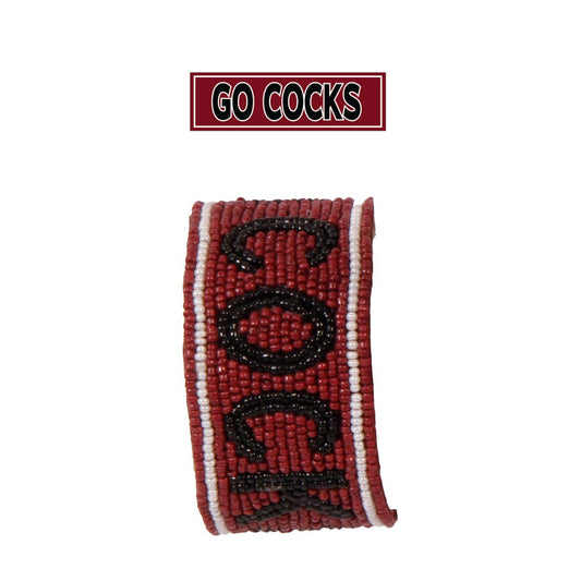 Go Gamecocks Beaded Cuff