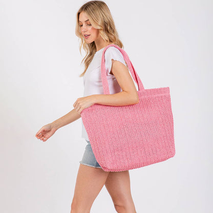 Crochet Straw Beach Bag