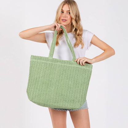 Crochet Straw Beach Bag