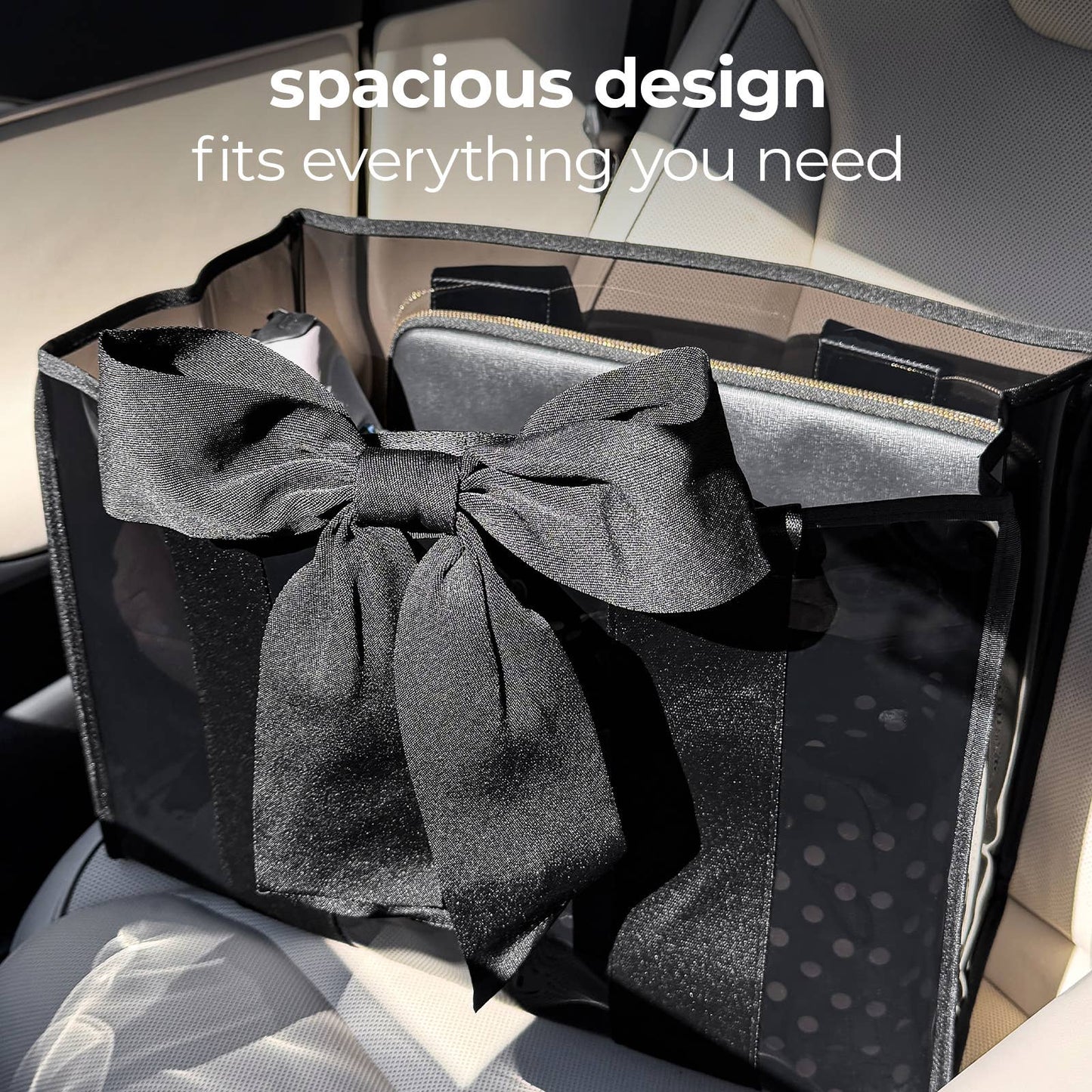Case-Mate Midnight Black Bow Jelly Tote Bag