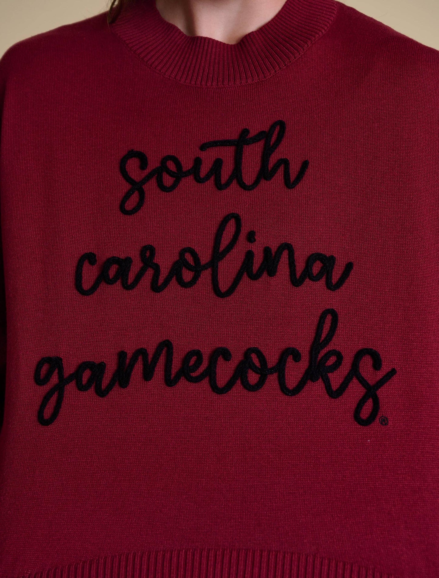 Embroidered Mock Neck Sweater SC
