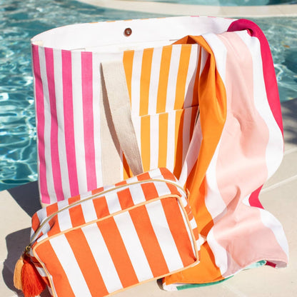 Megan Tote White/Pink/Orange