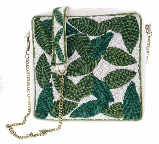Shady Palms Beaded Purse