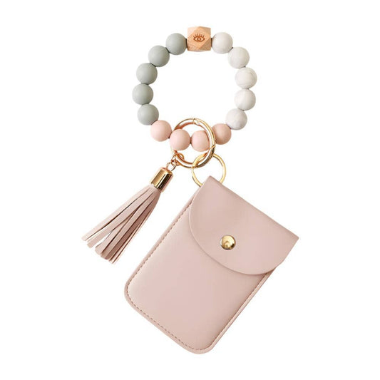 Silicon Bracelet Wristlet Purse Keychain Wallet