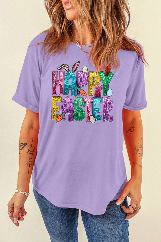 Happy Easter Bunny Crew Neck Tee