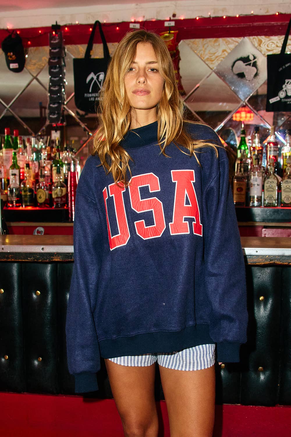 USA & FLAG' Reversible MockNeck Sweatshirt