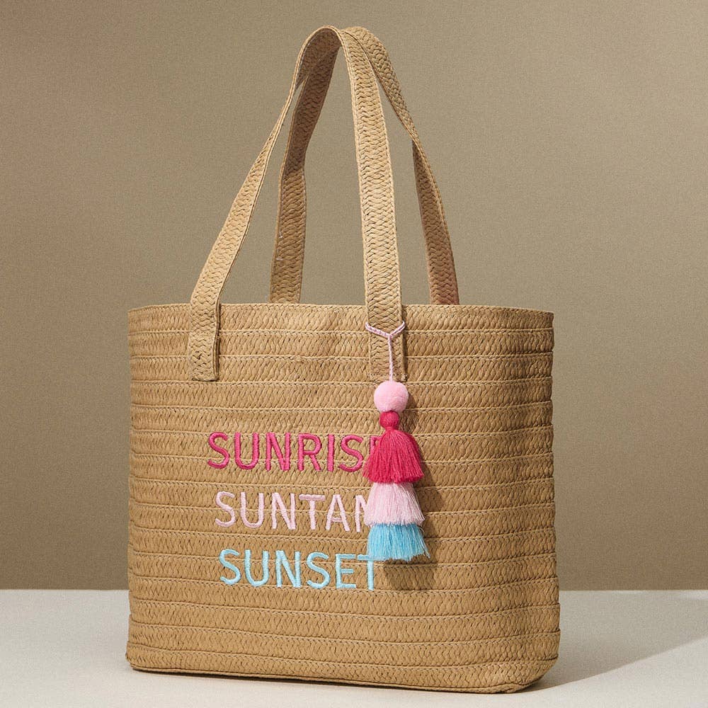 Raffia SUNRISE SUNTAN SUNSET Tote