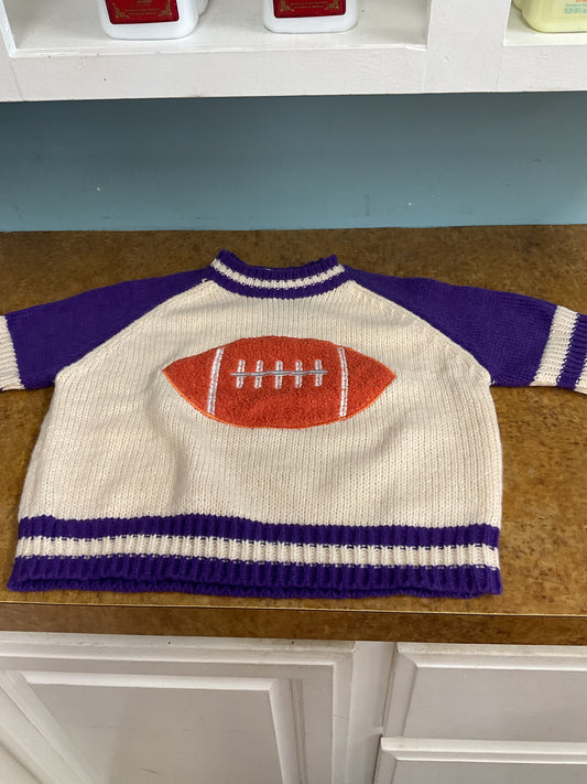 Purple Orange Football Sweater