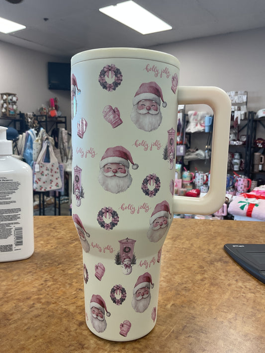 Holly Jolly Santa Mega Mug 40 oz
