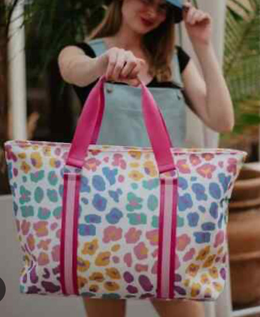 Multicolored Cheetah Tote Bag