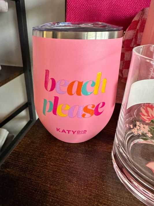 Beach Please Wine Cup