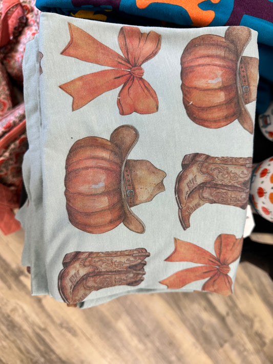 Boots, Pumpkins, Bows Tee