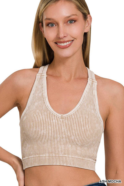 Stone Washed Racerback Tank Top