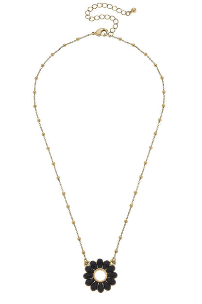 Faye Delicate Glass Flower Necklace