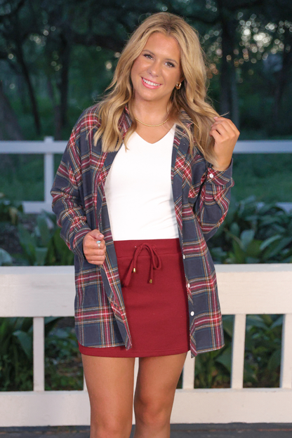 Lola Flannel Tunic Top