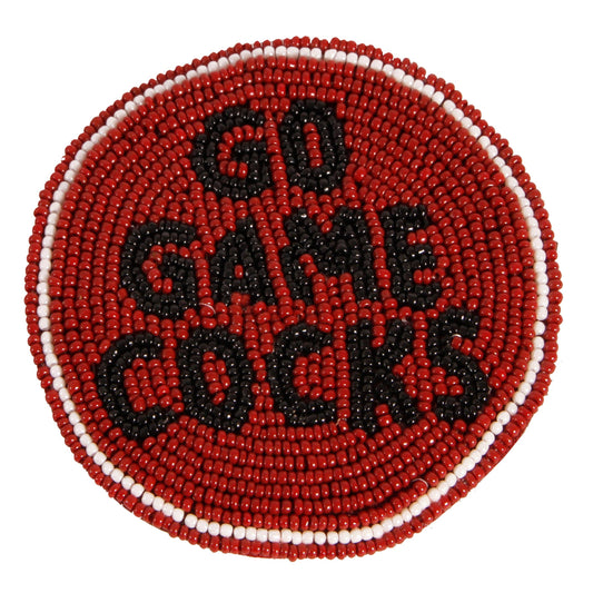 Go Gamecocks Beaded Button